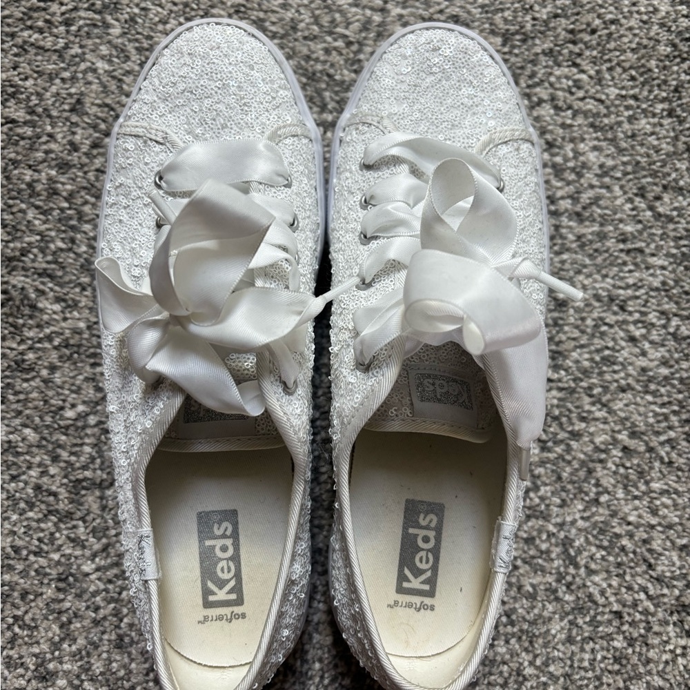 Keds Women's Sparkling White Sneakers